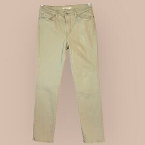 Levi's Original Classic Straight Jeans Regular Fit Women 6 Tan Stretch Mid Rise